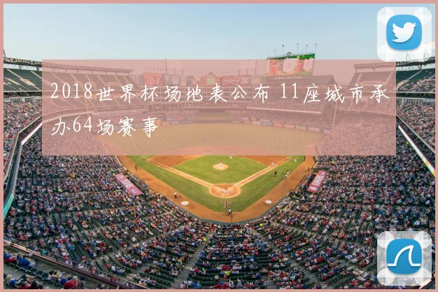 2018世界杯场地表公布 11座城市承办64场赛事