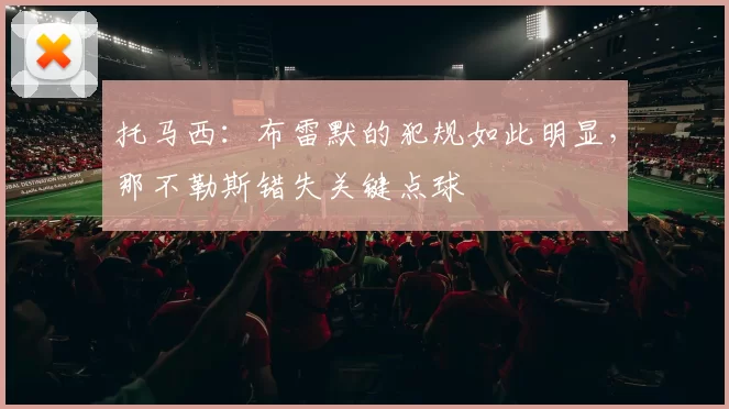 托马西：布雷默的犯规如此明显，那不勒斯错失关键点球